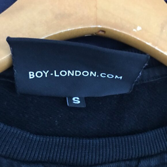 BOY LONDON Sweatshirt Color Block Long Sleeve Crop Pullover Womens S - Picture 9 of 11